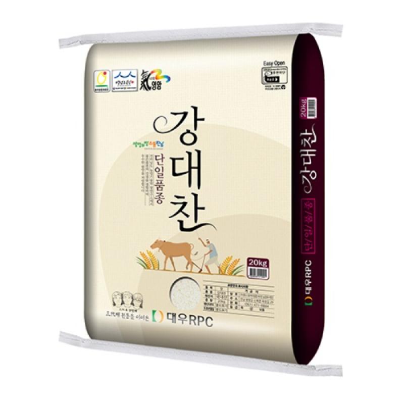 (대우미곡) 2023년 햅쌀 탱글탱글 밥맛 좋은 단일 품종 강대찬쌀 20kg
